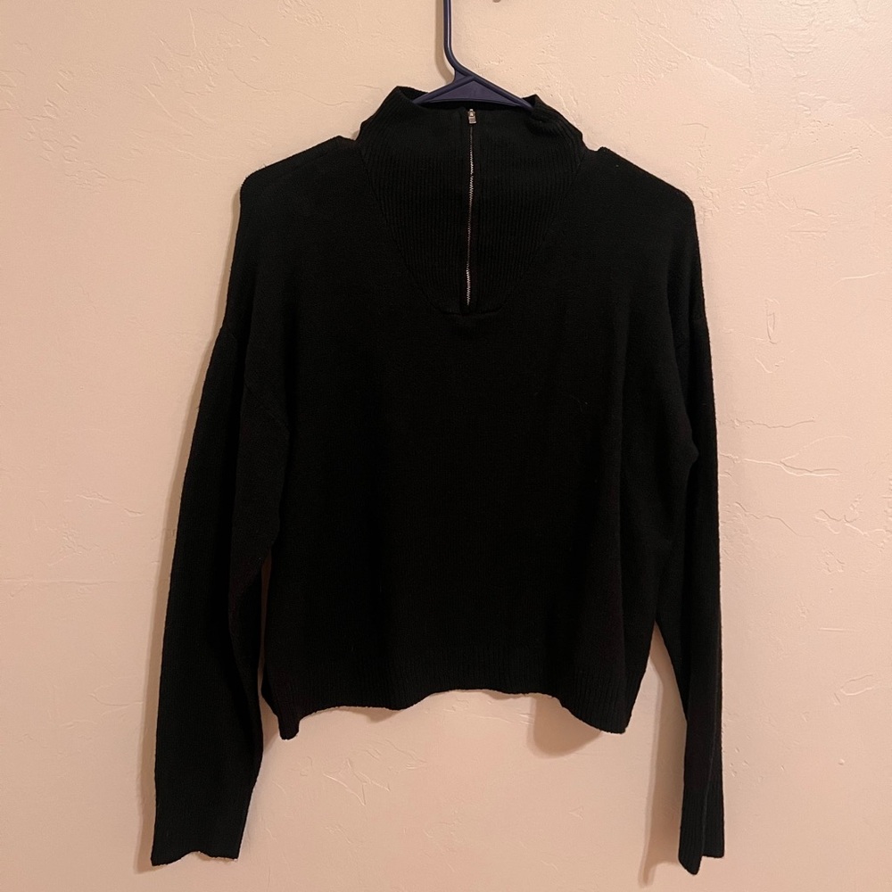 black sweater